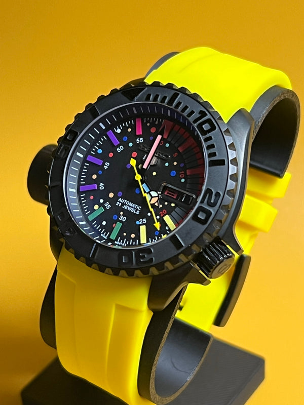 SEIKOMARINER | RAINBOW Dial Yellow strap