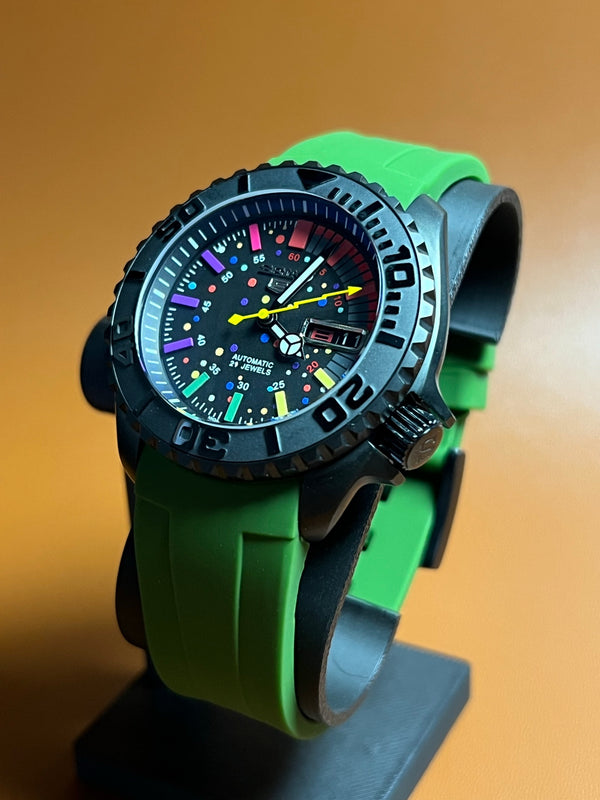 SEIKOMARINER | RAINBOW Dial Green strap